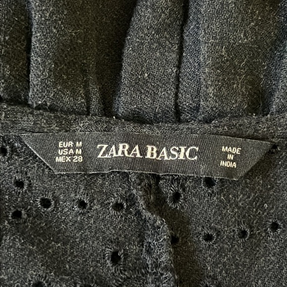 Zara Embroidered Babydoll Dress - sz M - Picture 5 of 5